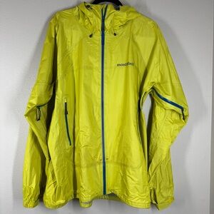 Montbell Men’s Super Dry-Tec Rain Jacket Lightweight Shell Green Size XL